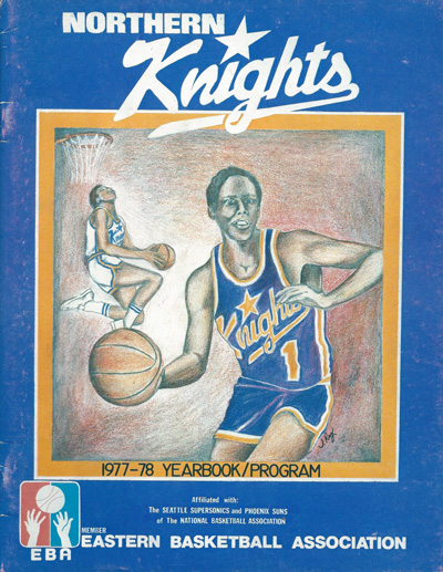 1977-78 Anchorage Northern Knights Yearbook from the Eastern Basketball Association
