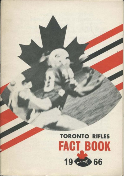 1966 Toronto Rifles Media Guide from the Continental Football League