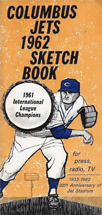 1962 Columbus Jets baseball sketch book from the International League