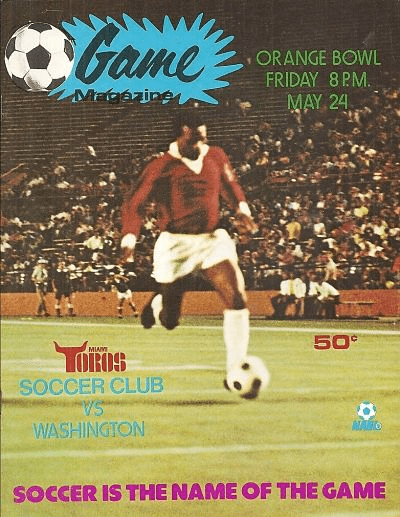 1974 Miami Toros Program from the North American Soccer League