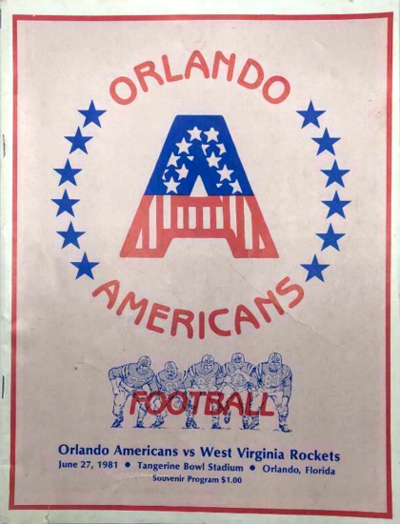 Orlando Americans American Football Association 1981