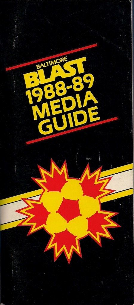 1988-89 Baltmore Blast Media Guide