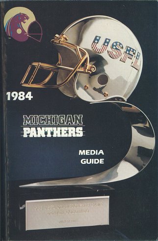 1984 Michigan Panthers media guide from the United States Football League