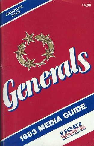 1983 New Jersey Generals Media Guide