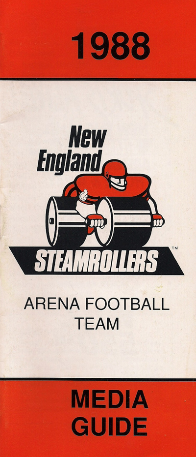 1988 New England Steamrollers Media Guide from the Arena Football League