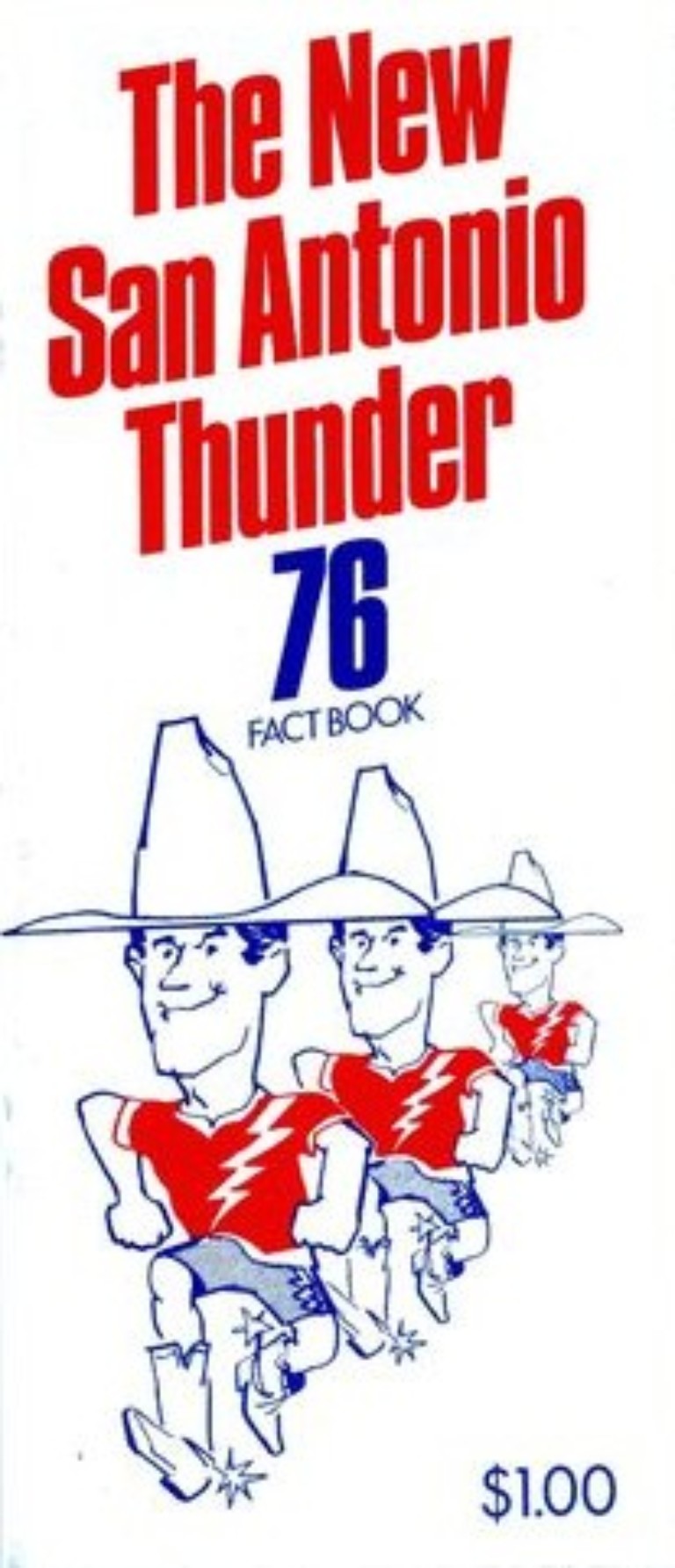 1976 San Antonio Thunder media guide from the North American Soccer League
