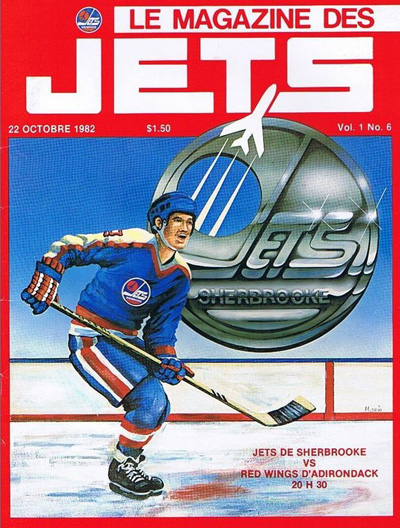 1982 Sherbrooke Jets program from the American Hockey League
