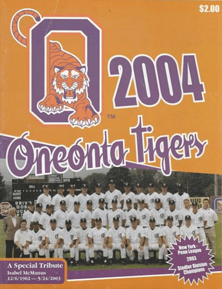 Oneonta Tigers New York-Penn League