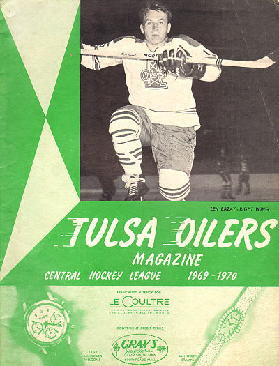 1968-1969 Tulsa Hockey Club Magazine Central Professional League Program