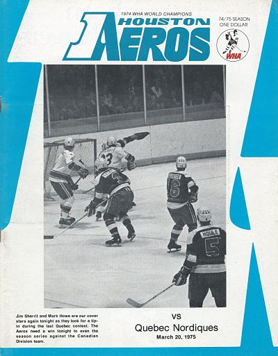 1975 Houston Aeros Program