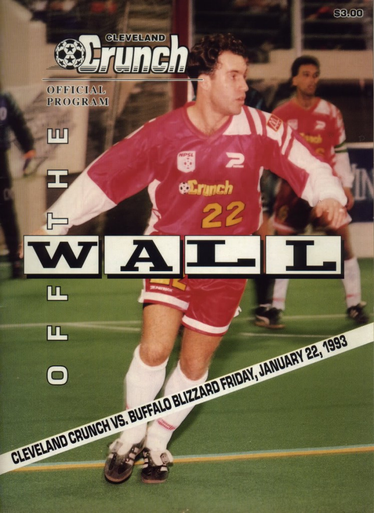 1993 Cleveland Crunch program from the National Professional Soccer League