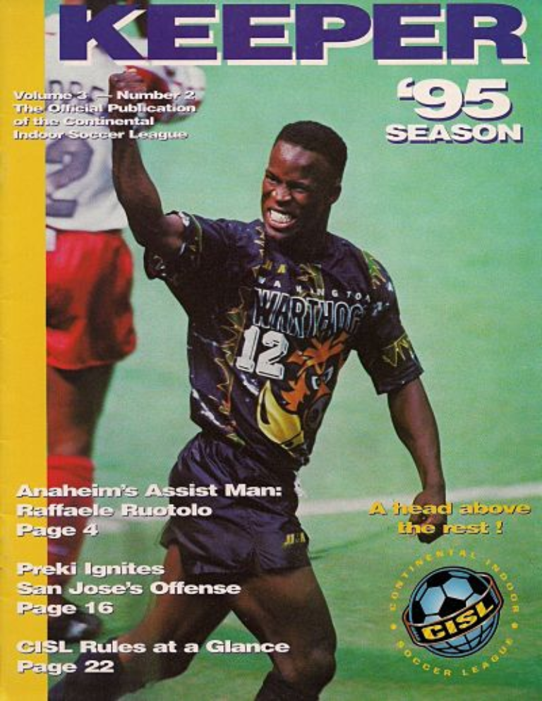 1995 Continental Indoor Soccer League Program