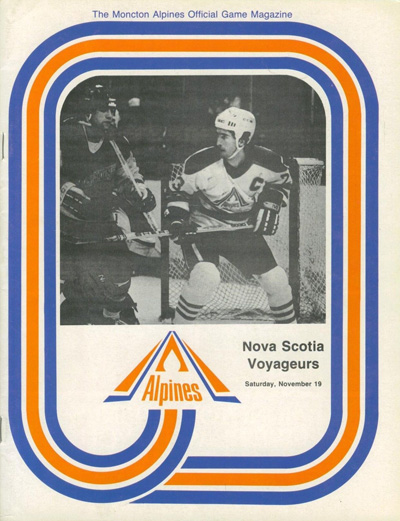 1983 Moncton Alpines program from the American Hockey League