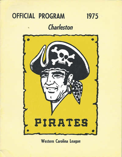 1975 Charleston Pirates baseball program from the Western Carolinas League
