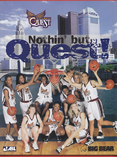 1996-97 Columbus Quest Program from the American Basketball League