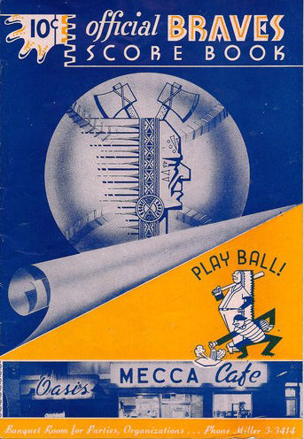 1952 Ventura Braves baseball program from the California League