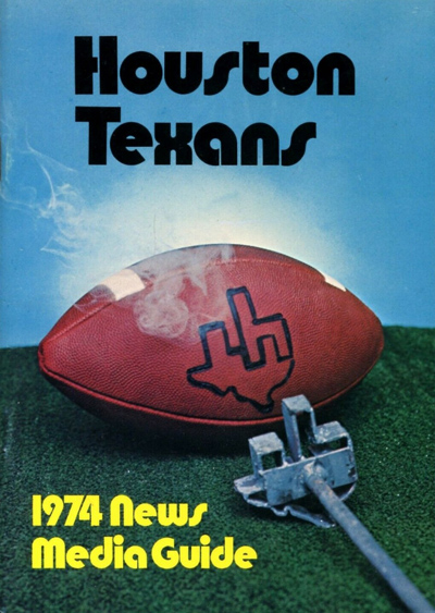 19974 Houston Texans Media Guide from the World Football League