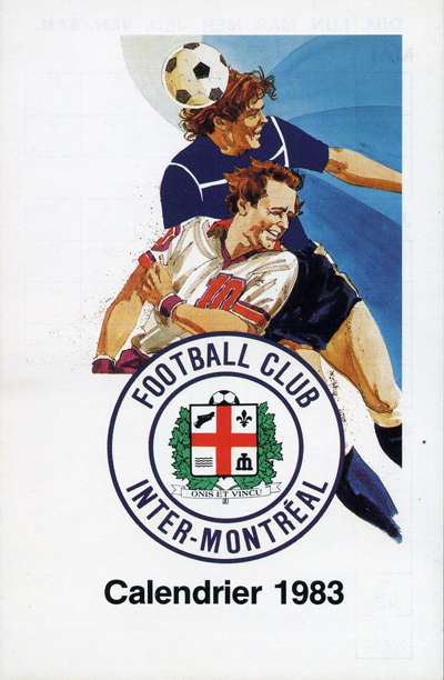 1983 Inter-Montreal pocket schedule from the Canadian Professional Soccer League