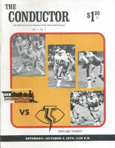 Jacksonville Express media guide for game against the Portland Thunder