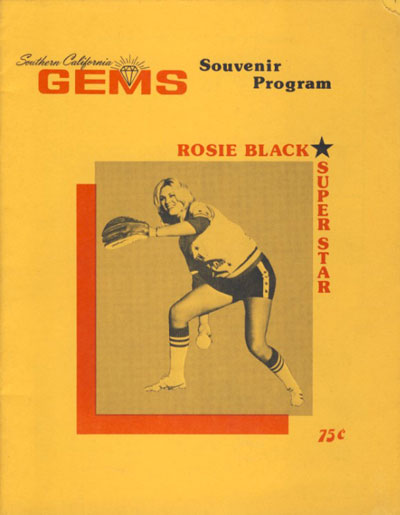 1976 Southern California Gems Program from the International Women's Professional Softball Association