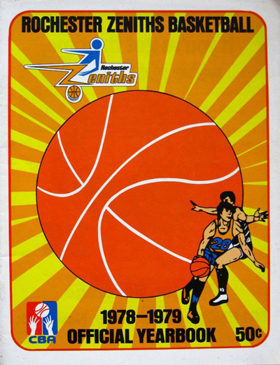1978-79 Rochester Zeniths Yearbook from the Continental Basketball Association