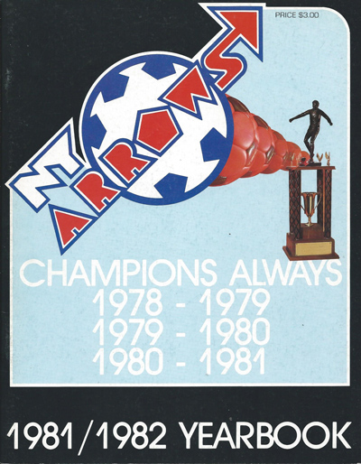 1981-82 New York Arrows Yearbook from the Major Indoor Soccer League