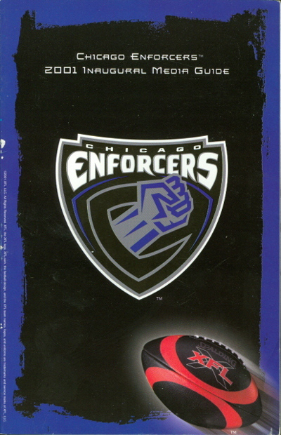 2001 Chicago Enforcers XFL Media Guide