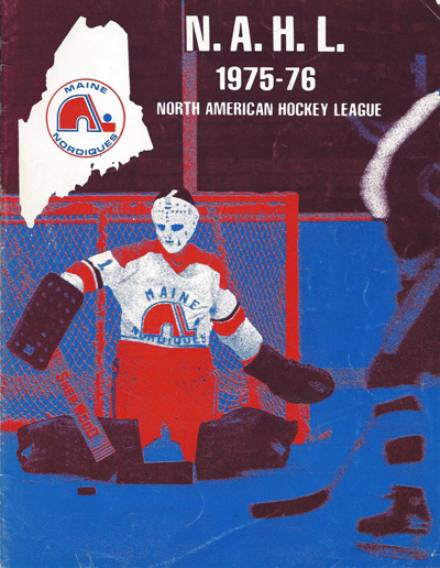 1975-76 Maine Nordiques program from the North American Hockey League