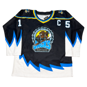 Cleveland Lumberjacks jersey Buzz the Beaver logo