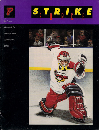 1993 St. Louis Vipers Program from Roller Hockey International
