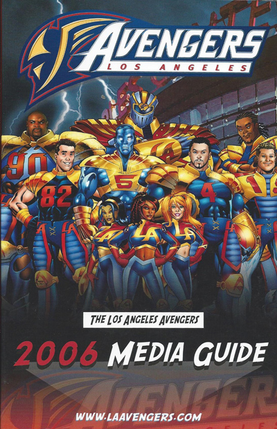 2006 Los Angeles Avengers Media Guide from the Arena Football League