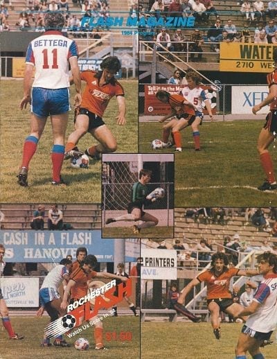 1984 Rochester Flash program from the United Soccer League