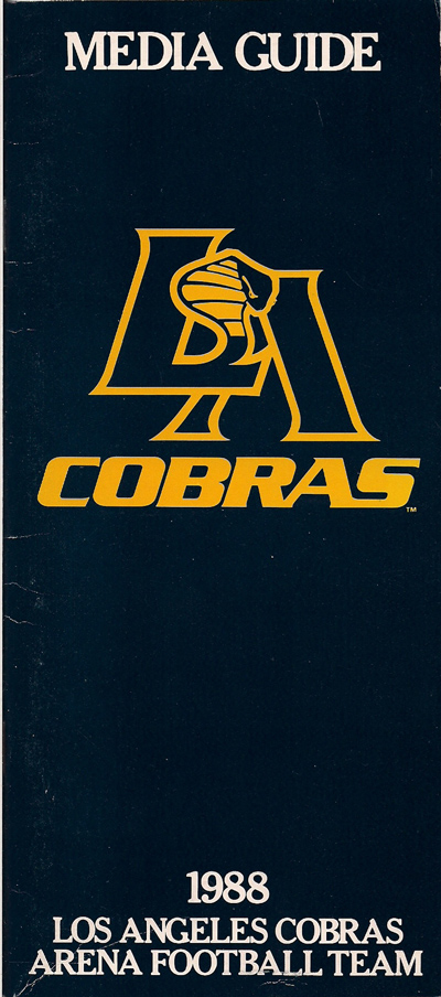 1988 Los Angeles Cobras Media Guide from the Arena Football League