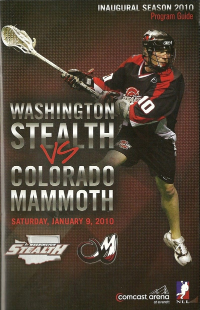 2010 Washington Stealth program from the National Lacrosse League