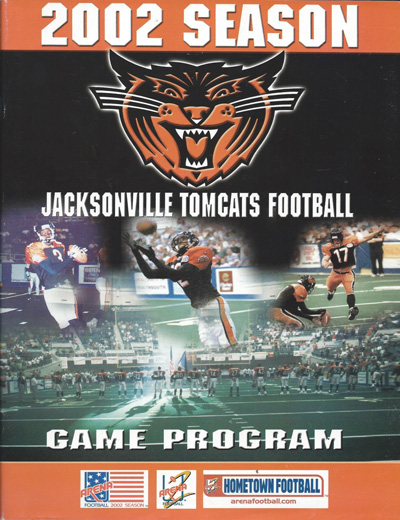 2002 Jacksonville Tomcats Program from Arena Football 2
