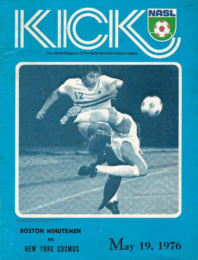 1976 Boston Minutemen program from the North American Soccer League