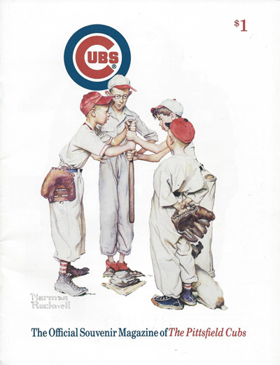 1985 Pittsfield Cubs baseball program from the Eastern League