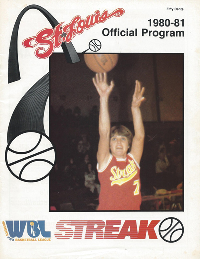 1980-81 St. Louis Streak Program from the Women's Basketball League