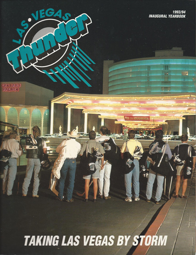 1993-94 Las Vegas Thunder Yearbook from the International Hockey League