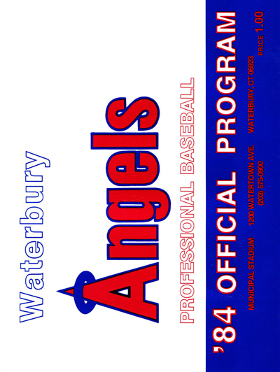 1984 Waterbury Angels baseball program from the Eastern League