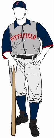 Pittsfield Colonials independent baseball uniform design sketch