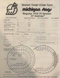 WHA Michigan Stags ticket form