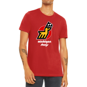 Michigan Stags T-shirt red.