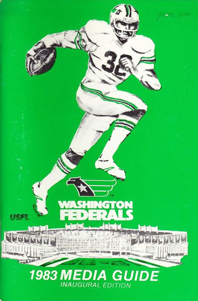 1983 Washington Federals Media Guide from the United States Football League