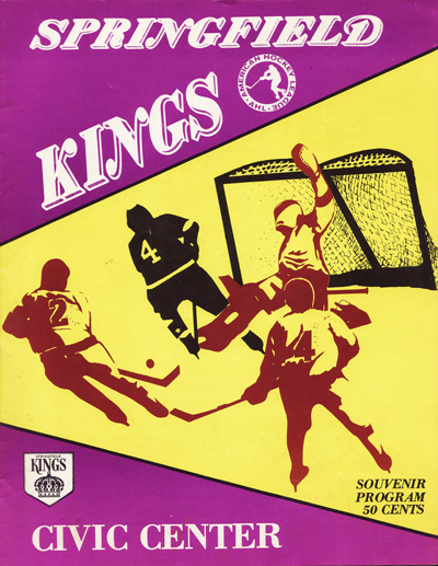 1975 Springfield Kings program from the American Hockey League