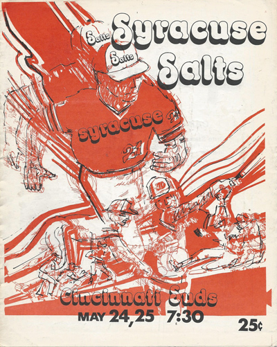 1981 Syracuse Salts program from the United Professional Softball League