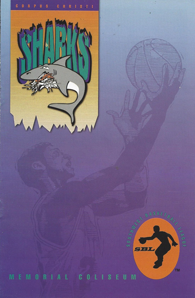 1997-98 Corpus Christi Sharks program from the Southwest Basketball League