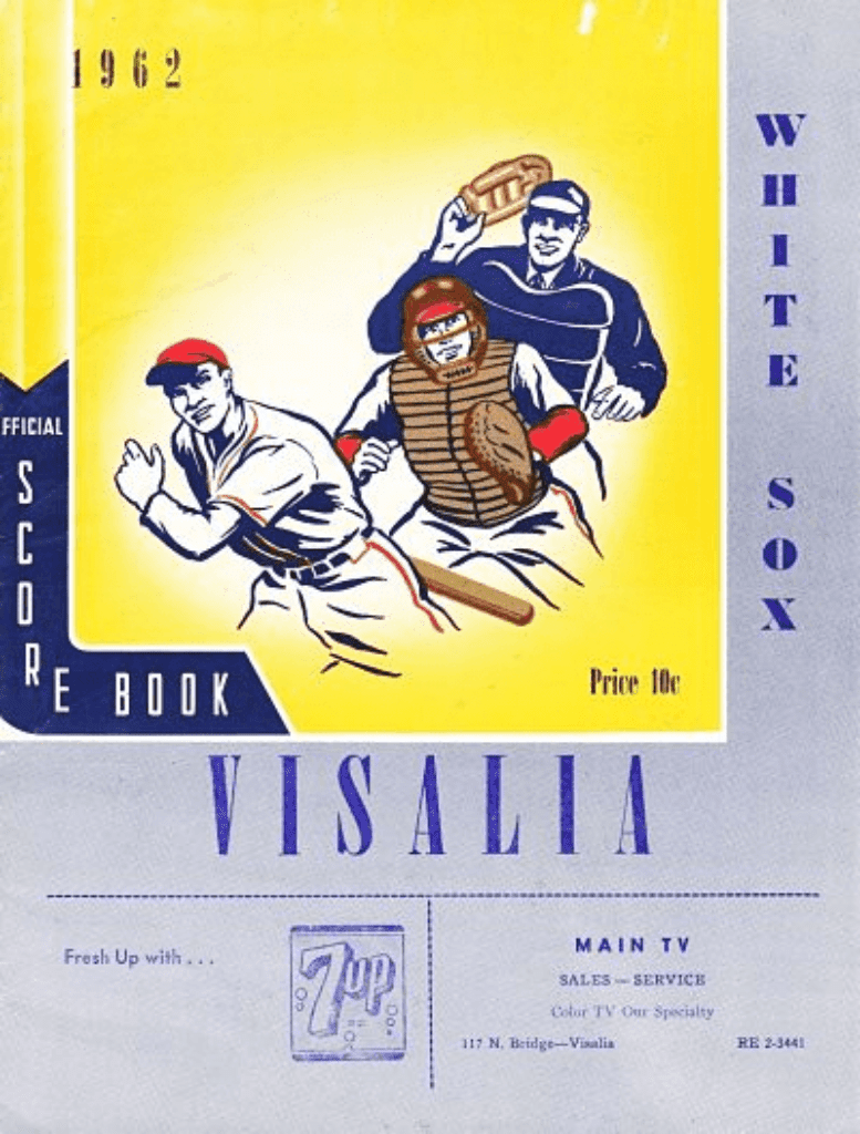 1962 Visalia White Sox Program