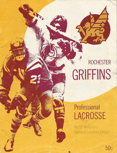 1974 Rochester Griffins program from the National Lacrosse League