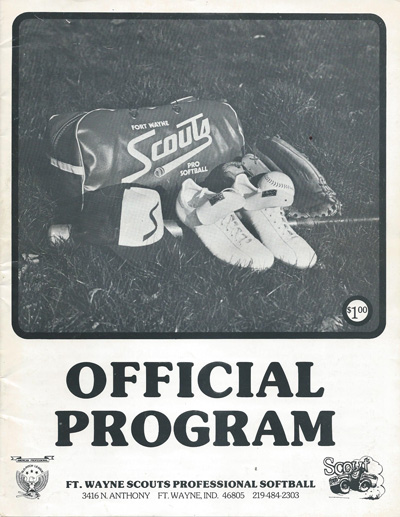 1979 Fort Wayne Scouts Program from the American Professional Slo-Pitch League